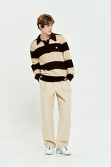 UNI MONO CHERRY COLLAR KNIT [BROWN]