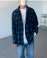 カットオーバーチェックシャツ / Cutting over-checkered shirt (6628253991030)