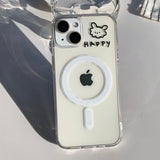 Black - Happy DDong GangAzi Magsafe Phone Case
