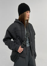 [MADE] Delsey Brushed Hooded Zip-up