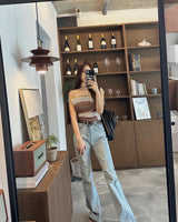 エッセンシャルオフザショルダースリーブレストップ