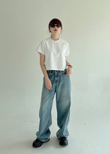 2ボタンワイドパンツ/no.1797 Two Button Wide Pants (2color)