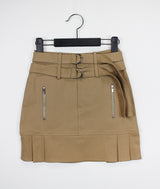 ダブルベルトミニスカート / Double Belt Mini Skirt (3color)