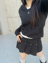 チャンキーダメージボタンスカートパンツ / Chunky Damage Button Skirt Pants