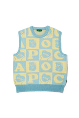Hope Checker-Board Knit Vest_Mint (6678732046454)