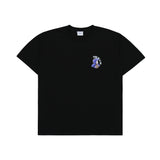 ミニベイビーフェイスパープルダイナソー半袖Tシャツ BLACK