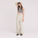 ツータックコットンワイドパンツ / TWOTUCK COTTON WIDE PANTS (MELON)
