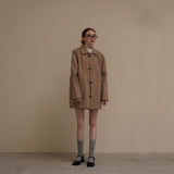 Beige Trench Half Coat