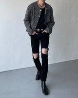レザーキーリングネックレス / [Unisex] Leather keyring necklace