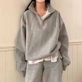 [BELLIDE MADE] TONE UP DOUBLE SIDE RAISED HALF NECK SWEAT