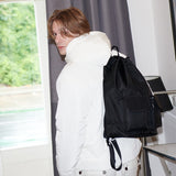 3-Way 2-Pocket Drawstring Bag (Black)