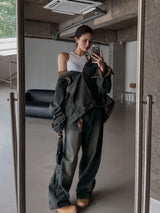(UNISEX) インアワーウォッシングフードデニムジャケット
