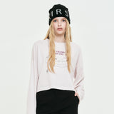 WITTY BUNNY CAMPING GRAPHIC CROP T-SHIRT [LIGHT LAVENDER]
