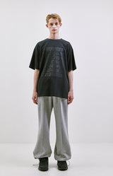 レタリング トーン オン トーン Tシャツ / CHARMS LETTERING TONE ON TONE T-SHIRT BK