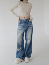 リブカットTシャツ/Rib Cut T-shirt (2color)