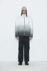 Grey Gradation Sherpa Fur Jacket