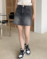 [MADE] Inch Basic Denim Mini Skirt