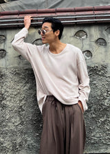 ワッフルUネックロングスリーブ