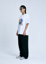 BIG FLOWER BALL SHORT SLEEVE T-SHIRT_WHITE