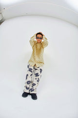 Pattern sweat pants ( BEIGE ) (6626182758518)
