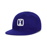 VA Square Applique Wool Baseball Cap / Ultramarin
