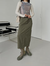 リーフ コットン ロングスカート / no.6181 Leaf Cotton Long Skirt (3color)