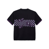 ソーシャルバタフライニットポロ / Social Butterfly Knit Polo - Black, White, Purple & Soft Purple