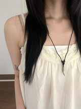 Kayu Vintage Gemstone Leather Necklace