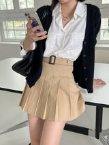 ベディ ベルト プリーツ スカート / Bedy Belt Pleated Skirt (3color)