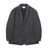 カットオフヘリンボーンオーバーブレザー