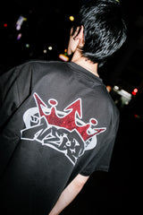 9090 × NERDUNIT King Logo Rhinestone Tee