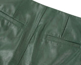 フォーレザーローライズミニスカート / Faux-Leather Low Rise Mini Skirt _ Green