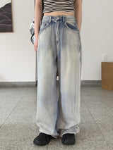 ホンダ アイスウォッシング 夏生地 ロング ワイド デニム パンツ /Honda Ice Washing Summer Fabric Long Wide Denim Pants