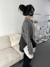 ベーシックアルパカVネックニット / Basic alpaca v-neck knit