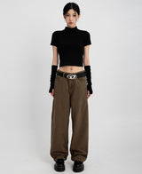 （UNISEX）ダーツピンタックカラーデニム