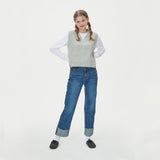 CABLE KNIT VEST_MINT (6610822234230)