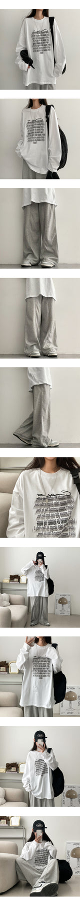 フォーカスアウトロングスリーブTシャツ