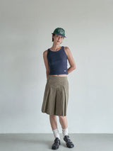 WAFFLE COTTON TOP [ NAVY ]