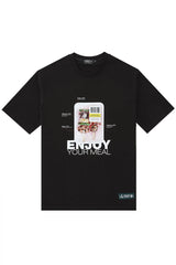 キャンペ-ンTシャツ/[ENJOY YOUR MEAL] CAMPAIGN 1/2 T-SHIRT SKEWER _BLACK