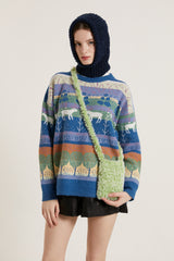 KNITTING FUR BAG_GREEN