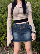 フェアリーオフショルダーシャーリングロングスリーブ / airy Off-Shoulder Shirring Long sleeve