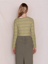 Cross Line Crop Knit (Green)