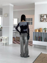 /Grace Cutting Slit See-Through Warmer Long Sleeve T-Shirt