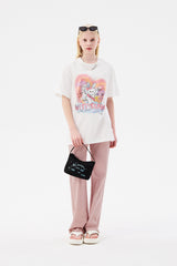 ウィッティバニートムボーイグラフィックTシャツ / WITTY BUNNY TOMBOY GRAPHIC T-SHIRT [WHITE]