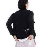 カシミアストラクチャーニッティングカーディガン/CASHMERE STRUCTURE KNITTING CARDIGAN-BLACK