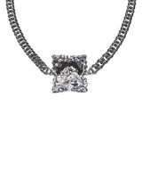 Rose shirring choker necklace