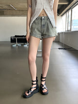 ビンテージウォッシングデニムショートパンツ / Betu Vintage Washing Denim Short Pants