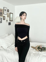 912. ツーウェイオフコルセットTシャツ / 912. two-way off corset T (3color)