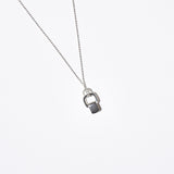 Square Link Bold Pendant Necklace