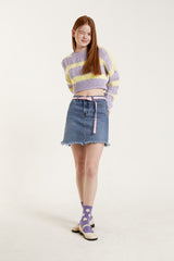 ケーブルストライプセーター/CABLE STRIPE SWEATER